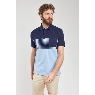 Polo bicolore rayé en coton léger BERAC GUY DE BERAC