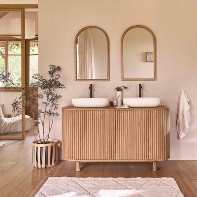 Meuble sous vasque en teck massif 142 cm  COLINE BERAH GETAH