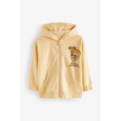 Sweat à capuche zippé imprimé devant et dos NEXT