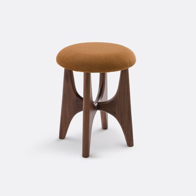 Tabouret rembourré en noyer massif, Malvita LA REDOUTE INTERIEURS
