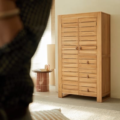 Armoire en Teck massif, MINIMALYS TIKAMOON