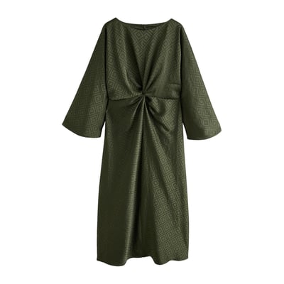 Robe longue en satin à manches longues NEXT