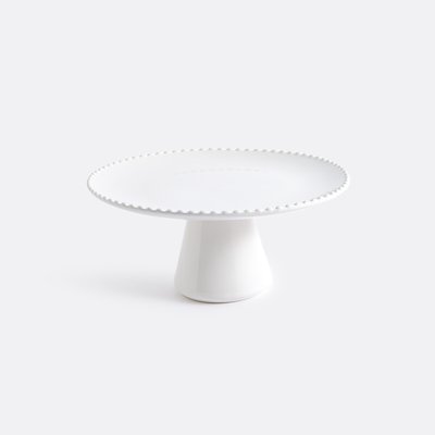 Stoneware Cake Stand with Beaded Edge, Akoya LA REDOUTE INTERIEURS