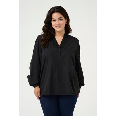 Blouse with long sleeve KAFFE CURVE