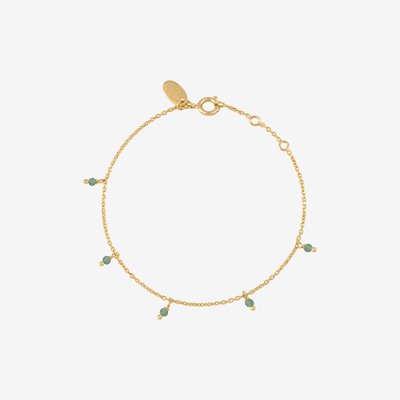 Bracelet doré agate verte - milady CAROLINE NAJMAN