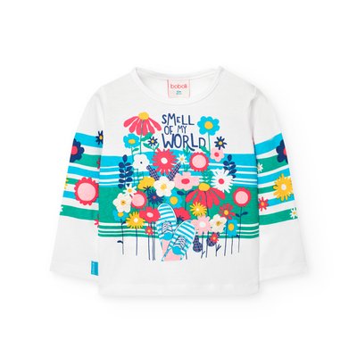 T-shirt à manches longues avec col rond BOBOLI