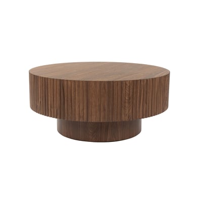 Table basse design ronde en bois, L.80 , MITCH BOITE A DESIGN