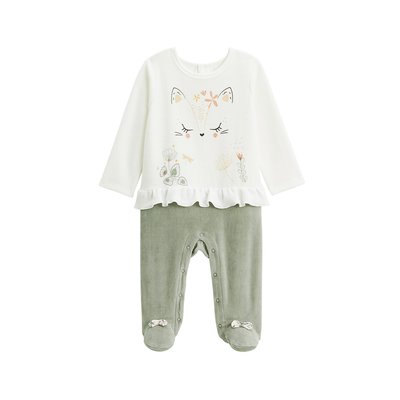 Pyjama bébé en velours Lily PETIT BEGUIN