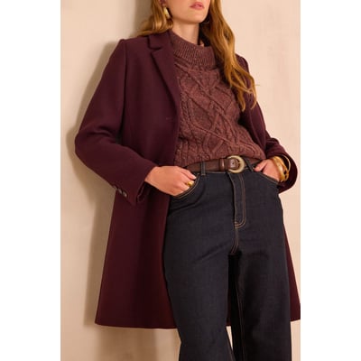 Manteau mi-long ANABELLE en laine Maison 123