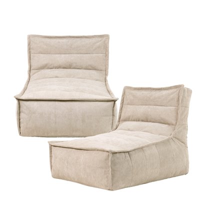 Lot de 2 Poufs chauffeuse velours côtelé Oeko-Tex® - OTTO ICON