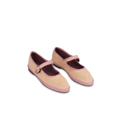 Ballerines Mary-Jane en lin FLABELUS