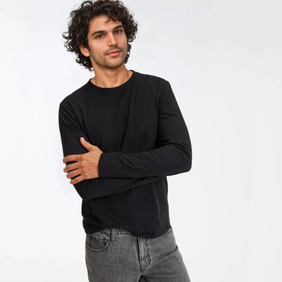 Crew Neck Long Sleeve T-Shirt LA REDOUTE COLLECTIONS