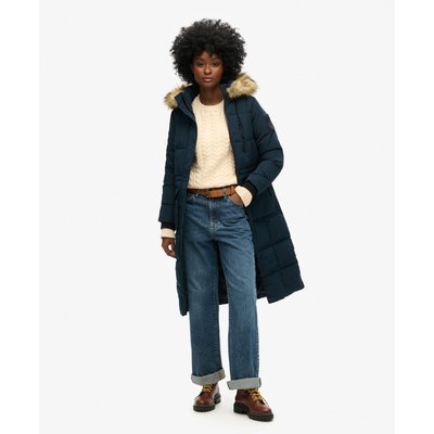 Manteau long bordé de imitation fourrure Everest SUPERDRY