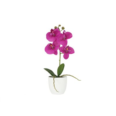 Orchidée artificielle fuchsia 35cm LIGNE DECO
