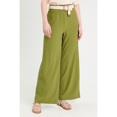 Pantalon large fluide ceinturé CACHE CACHE