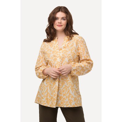 Tunique en coton bio. Motif feuillage. Col ULLA POPKEN