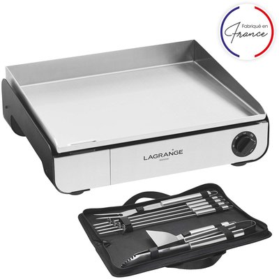 Plancha électrique Pro 50M noir à poser, 50x40 cm + kit d'accessoires LAGRANGE