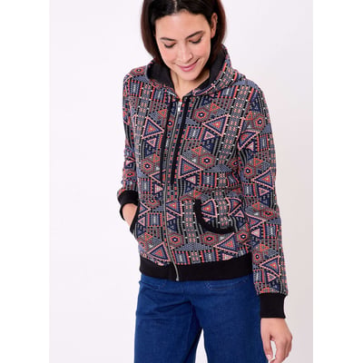 Sweat zippé maille jacquard YUMI LA FIANCÉE