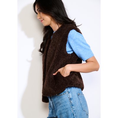 Gilet sans manches bouclette LOLALIZA