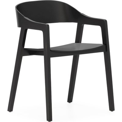 Chaise noire élégante en bois de hêtre design contemporain RECOLLECTION