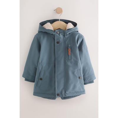 Parka imperméable doublée de peau lainée NEXT