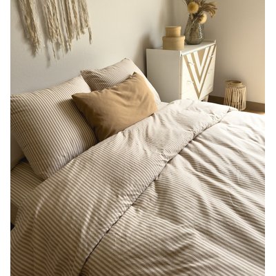 Housse de couette Adulte Percale de Coton Bio RAYÉ KADOLIS