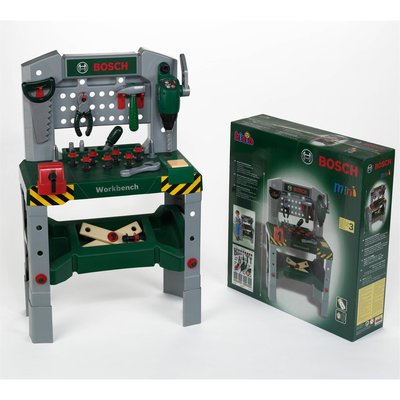 Jeu d'imitation - Etabli Sonore avec Perceuse à Colonne et Accessoires - Bosch hauteur adjustable THEO KLEIN