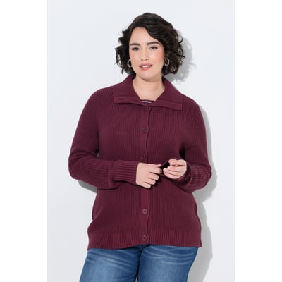 Cardigan en maille côtelée ULLA POPKEN
