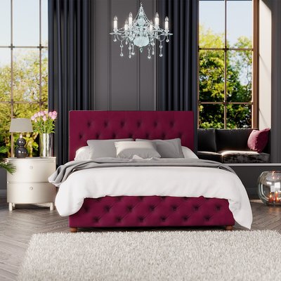 Luna Velvet Luxury Button Tufted Storage Ottoman Bed LAURENCE LLEWELYN-BOWEN