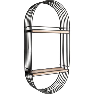 Etagère ovale filaire métal et bois Linéa PRESENT TIME