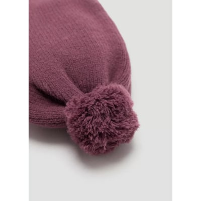 Bonnet en maille avec pompon et cache-oreilles MANGO BABY