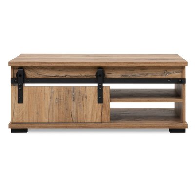 Table Basse avec Porte Coulissante L100 cm - MANZANO CALICOSY