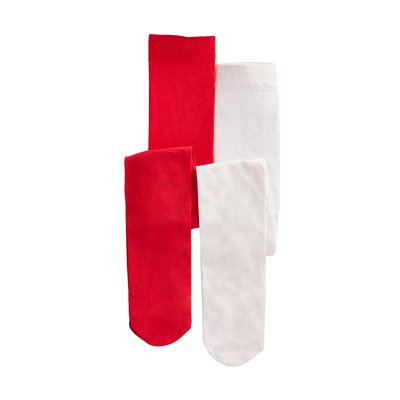 Lot de 2 collants fantaisie en polyamide VERTBAUDET
