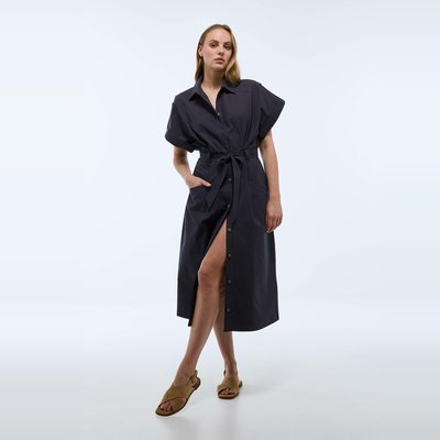 Robe courte cintrée unie en coton BIO GOTS MONOPRIX