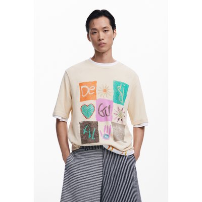 T-shirt à carreaux DESIGUAL