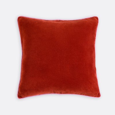 Funda de cojín cuadrada bicolor 50x50 cm, en terciopelo, GUSALI LA REDOUTE INTERIEURS