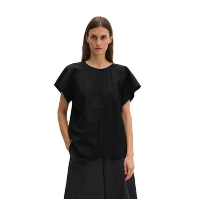 Blouse à manches courtes regular en popeline premium MARC O'POLO