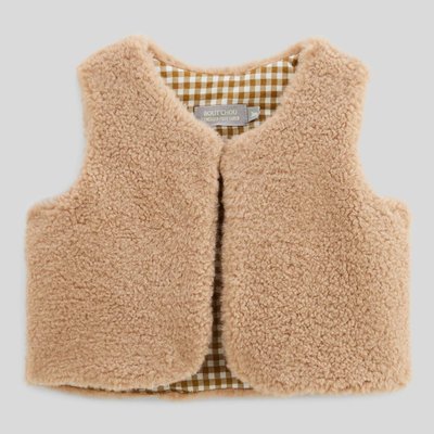 Gilet sans manches uni effet sherpa BOUT'CHOU