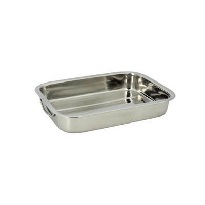 Plat à four rectangulaire en inox avec poignées 30x21cm, HARRY MENASTYL