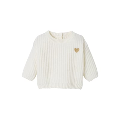 Pull tricot coeur doré VERTBAUDET