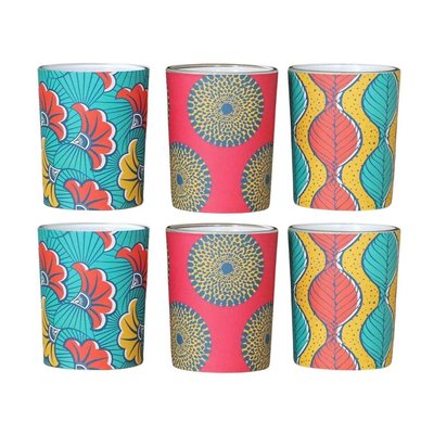 Set de bougies parfumées Votives Batik (2 lots de 3 bougies) JARDINDECO