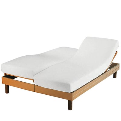 Protège matelas molleton coton bio lits duo - MONA CAMIF