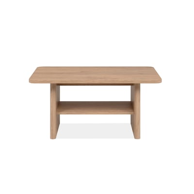 Table basse rectangulaire effet bois à double plateau ALVA PIER IMPORT