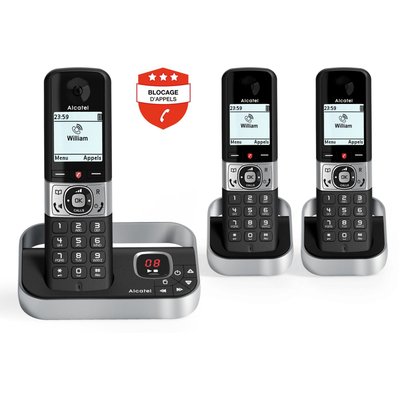 Téléphone sans fil F890 Voice Trio Noir ALCATEL