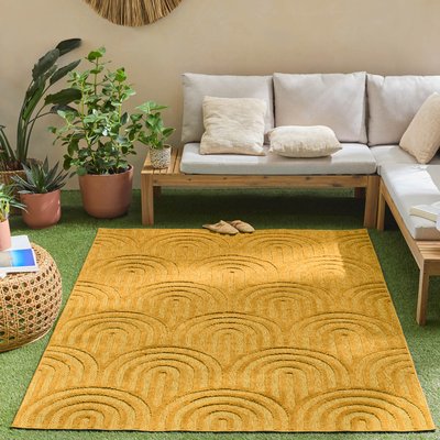 Tapis interieur exterieur à motif graphique SANTORINI NAZAR RUGS