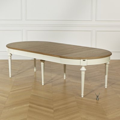 Table familiale modulable, plateau en chêne, 12 personnes AMBRE ROBIN DES BOIS