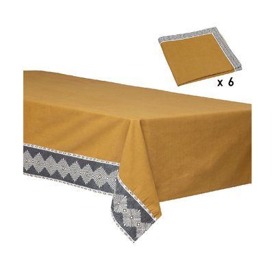 Nappe et 6 serviettes de table Collection Jacquard EDEN