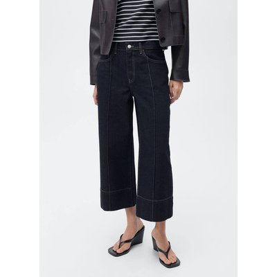 Jean wideleg crop coutures MANGO