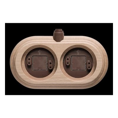 Socle Horizontal En Saillie 2 Prises Dimbler Hêtre Naturel FONTINI