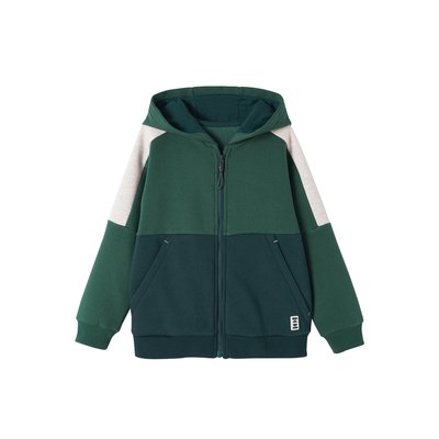 Sweat zippé à capuche effet colorblock sport VERTBAUDET
